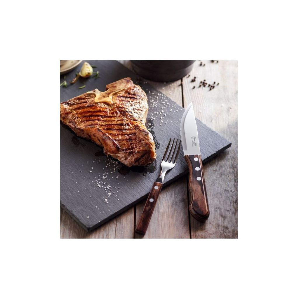 Coffret 6 couteaux à steak Jumbo Churrasco lame 12 cm - Visuel 3